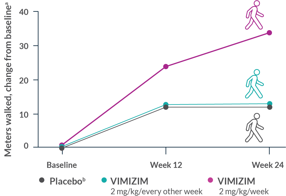 Endurance with VIMIZIM vs placebo at 24 weeks